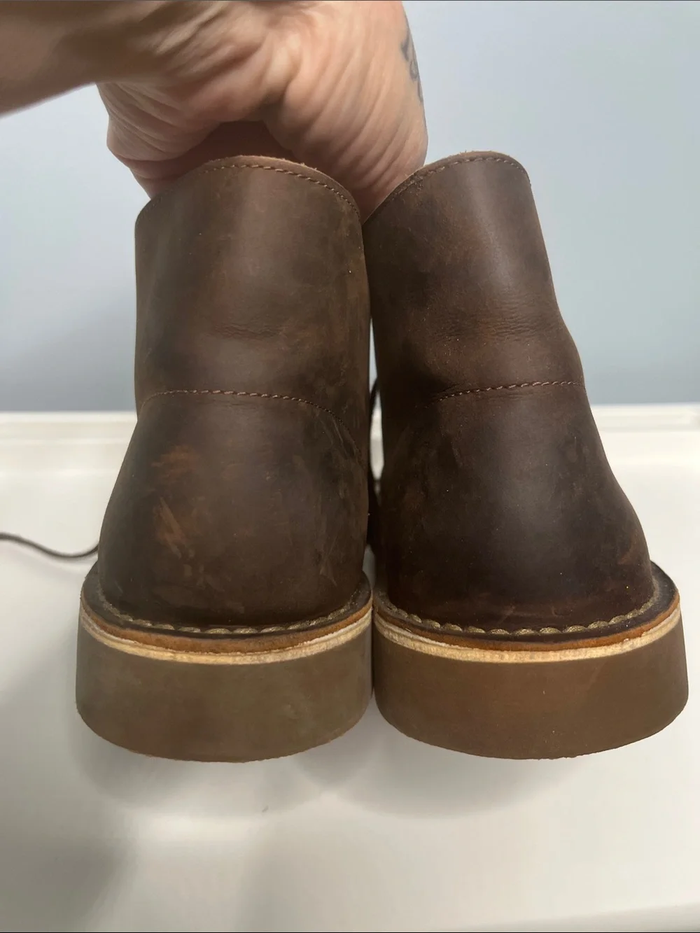Clark’s Brown Leather Lace Up Boots Size 11